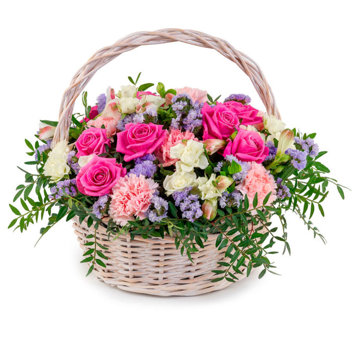 Цветы в корзинке «Объятия любимой»
